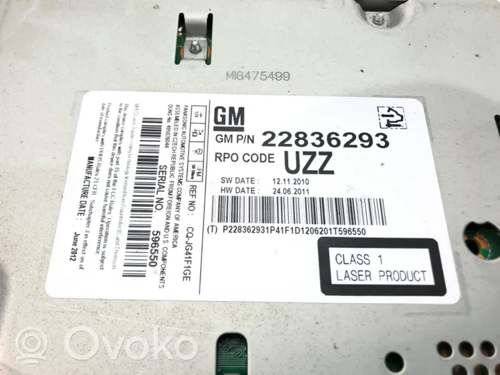 Opel Insignia A Radija/ CD/DVD grotuvas/ navigacija 22836293