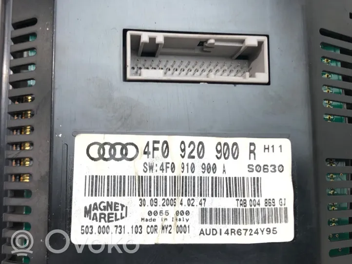 Audi A6 S6 C6 4F Spidometras (prietaisų skydelis) 4F0920900R