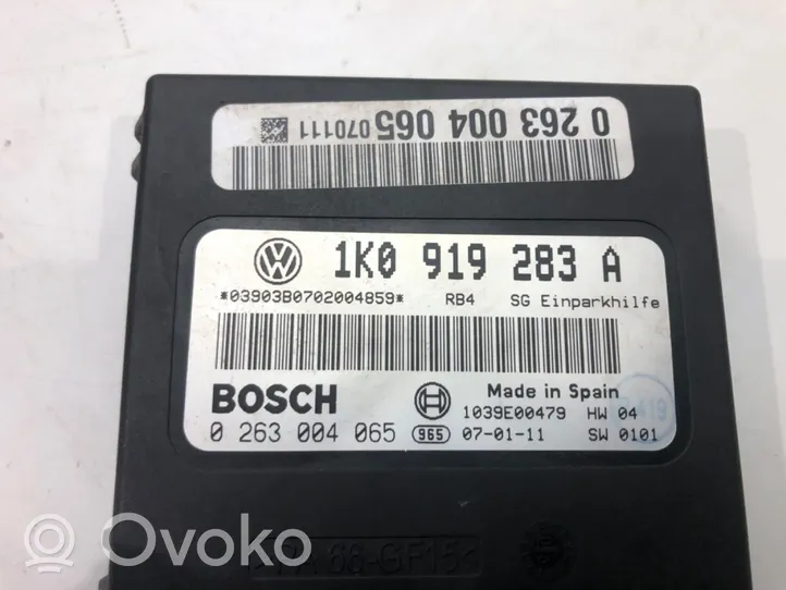 Volkswagen Touran I Pysäköintitutkan (PCD) ohjainlaite/moduuli 1K0919283A