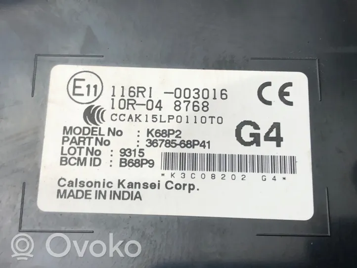 Suzuki Baleno IV Module de contrôle carrosserie centrale 36785-68P41