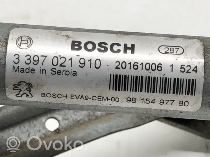 Peugeot 208 Mechanizm i silniczek wycieraczek szyby przedniej / czołowej 3397021910