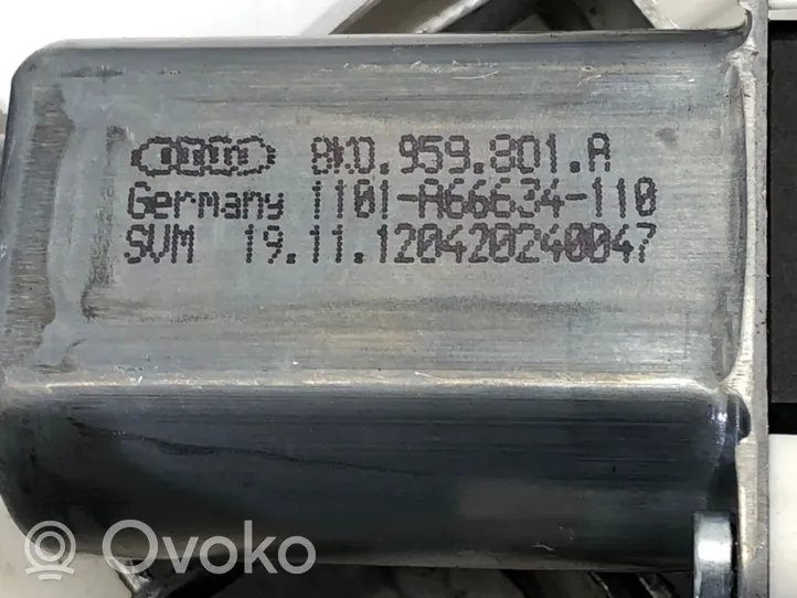 Audi A4 S4 B8 8K Etuoven ikkunan nostin moottorilla 8K0959801A