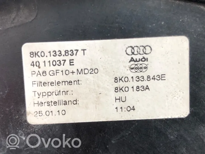 Audi A4 S4 B8 8K Gaisa filtra kaste 8K0133835AD