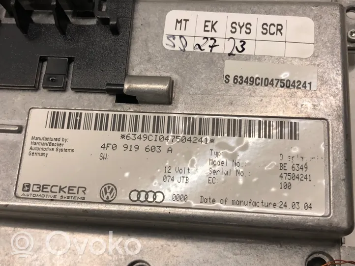 Audi A6 S6 C6 4F Monitori/näyttö/pieni näyttö 4F0919603A