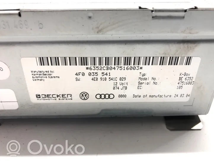 Audi A6 S6 C6 4F Unité principale radio / CD / DVD / GPS 4F0035541