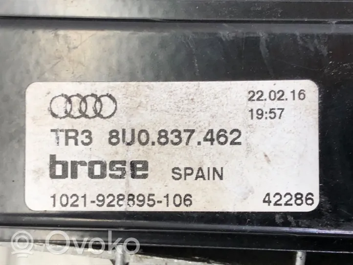 Audi Q3 8U Etuoven ikkunan nostin moottorilla 8U0837462