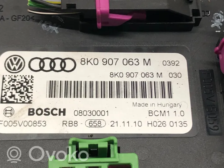 Audi A4 S4 B8 8K Modulo di controllo del corpo centrale 8K0907063M