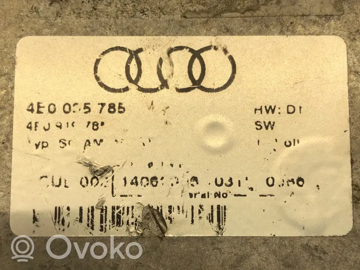 Audi A8 S8 D3 4E Muut ohjainlaitteet/moduulit 4E0035785