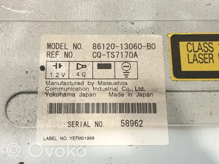 Toyota Corolla Verso E121 Panel / Radioodtwarzacz CD/DVD/GPS 86120-13060-B0