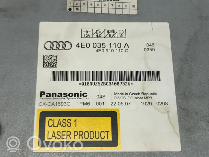 Audi A8 S8 D3 4E Zmieniarka płyt CD/DVD 4E0035110A