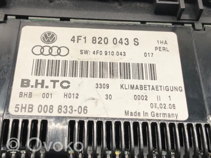 Audi A6 Allroad C6 Interrupteur ventilateur 4F1820043S