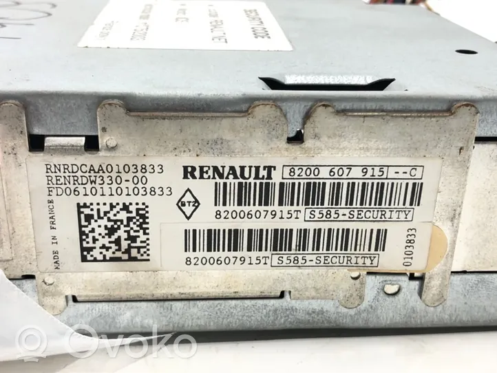 Renault Scenic II -  Grand scenic II Radio/CD/DVD/GPS-pääyksikkö 8200607915