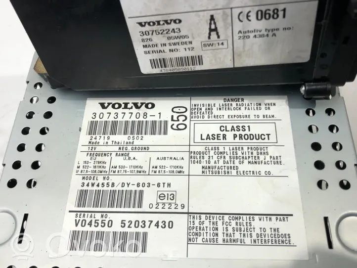 Volvo S60 Unità principale autoradio/CD/DVD/GPS 30737708