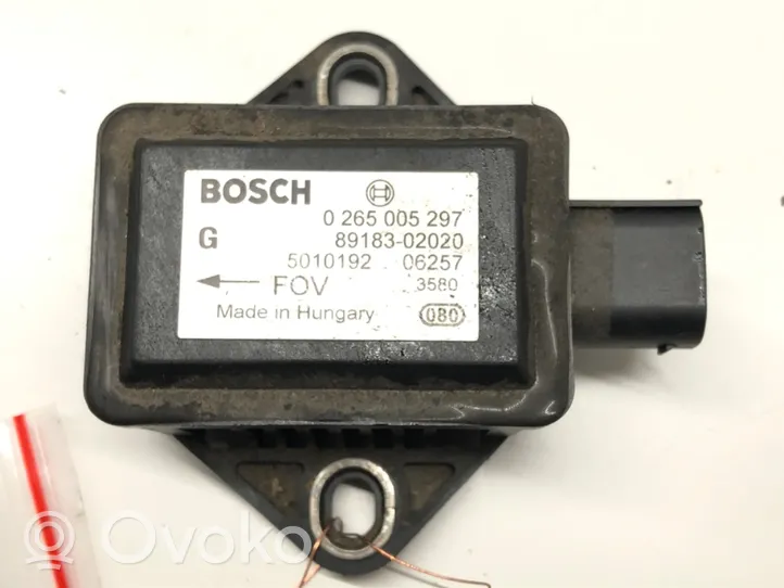 Toyota Avensis T250 Sensore di imbardata accelerazione ESP 0265005297