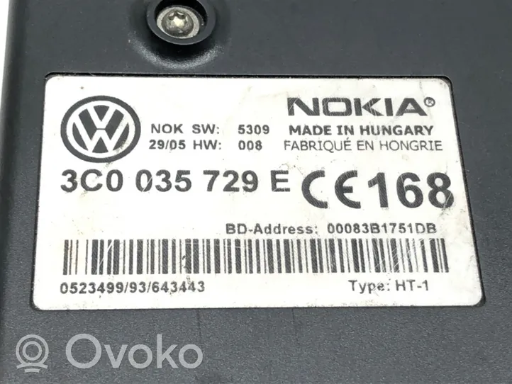Volkswagen PASSAT B6 Module unité de contrôle Bluetooth 3C0035729E