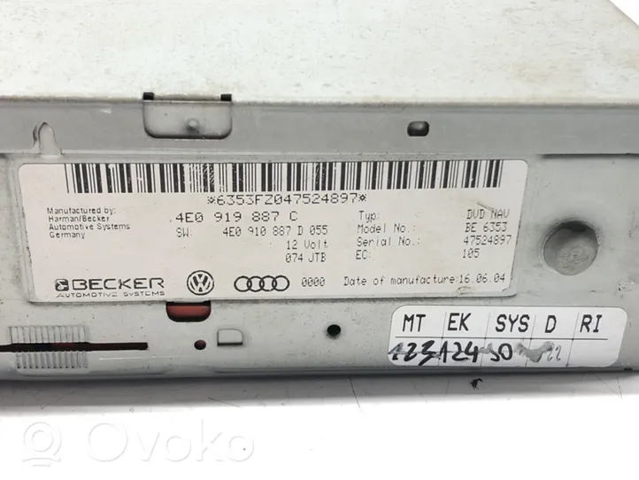Audi A6 S6 C6 4F Filtro per antenna 4E0919887C