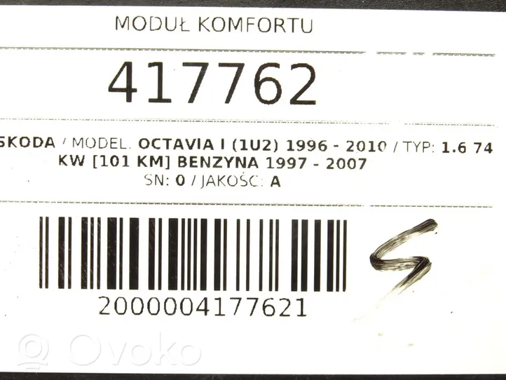 Skoda Octavia Mk1 (1U) Korin keskiosan ohjainlaite 1J0959799Q