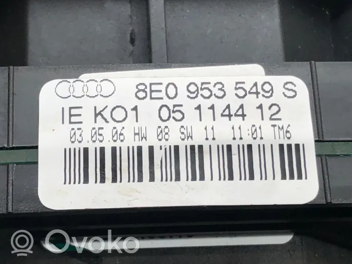 Audi A4 S4 B7 8E 8H Leva/interruttore dell’indicatore di direzione e tergicristallo 8E0953549S