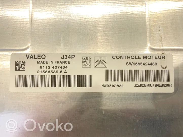 Citroen C3 Komputer / Sterownik ECU silnika SW9665424480