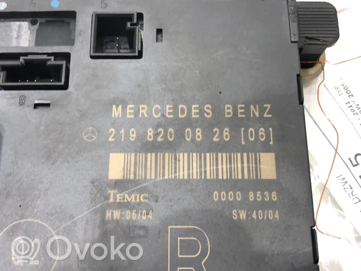 Mercedes-Benz CLS AMG C219 Muut ohjainlaitteet/moduulit 2198200826