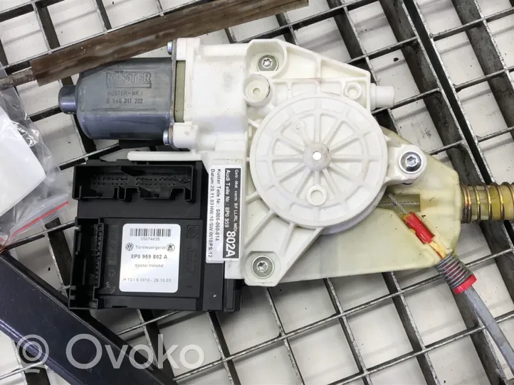 Audi A3 S3 8P Front door window regulator with motor 8P0959802A