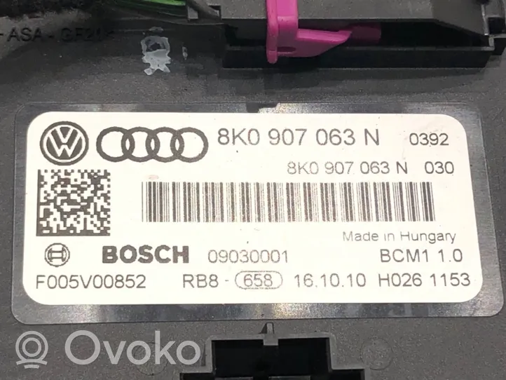 Audi A4 S4 B8 8K Modulo di controllo del corpo centrale 8K0907063N