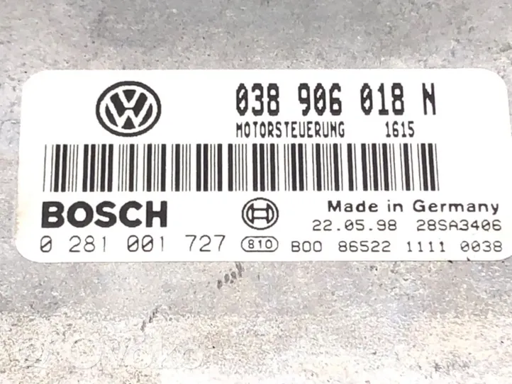 Volkswagen PASSAT B5 Engine control unit/module ECU 038906018N