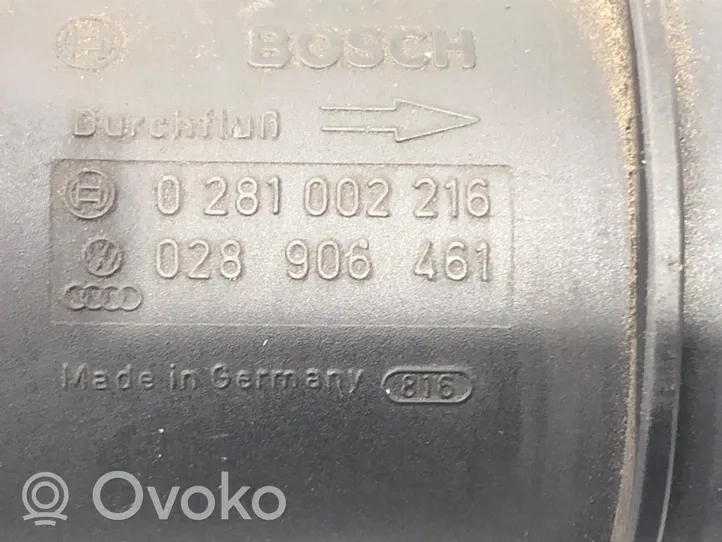 Volkswagen PASSAT B5 Przepływomierz masowy powietrza MAF 0281002216