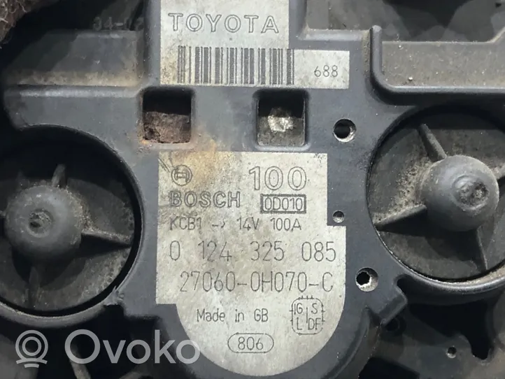 Toyota Avensis T250 Generaattori/laturi 0124325085