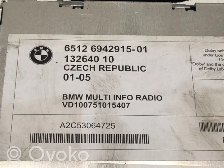 BMW 3 E46 Unidad delantera de radio/CD/DVD/GPS 6942915