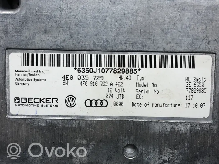 Audi A6 Allroad C6 Citu veidu vadības bloki / moduļi 4E0035729