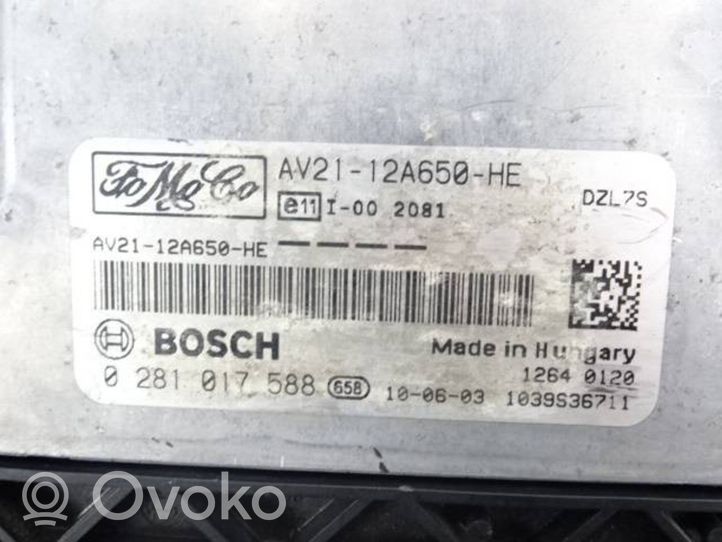 Ford Fiesta Sterownik / Moduł ECU AV2112A650HE