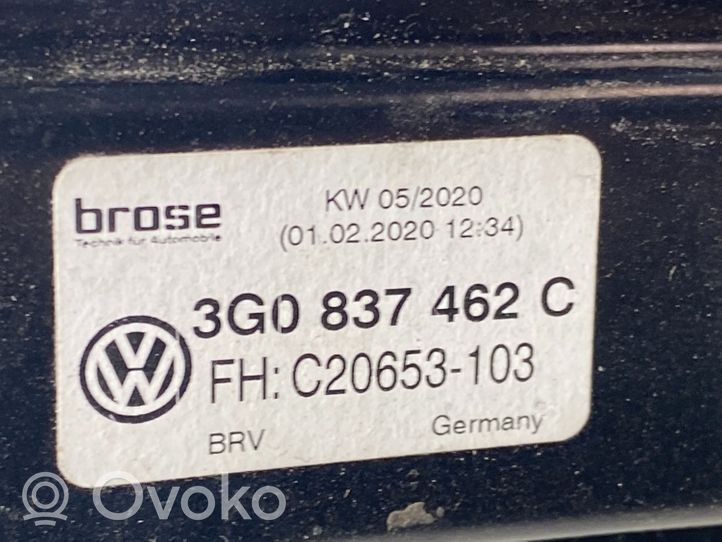 Volkswagen PASSAT B8 Elektriskā loga pacelšanas mehānisma komplekts 3G0837462C
