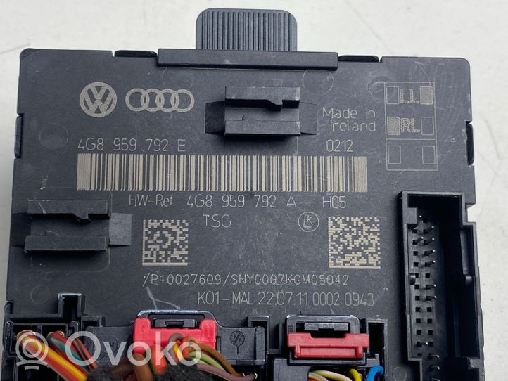 Audi A6 S6 C7 4G Durų elektronikos valdymo blokas 4G8959792A