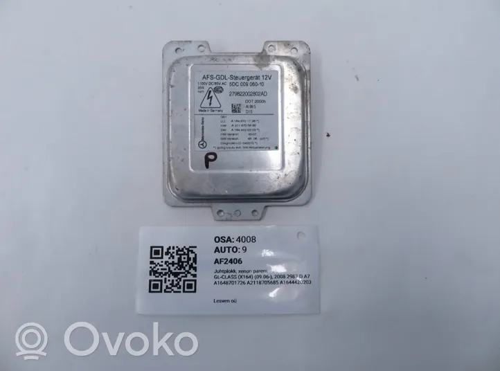 Mercedes-Benz GL X164 Ksenona vadības bloks A1648701726