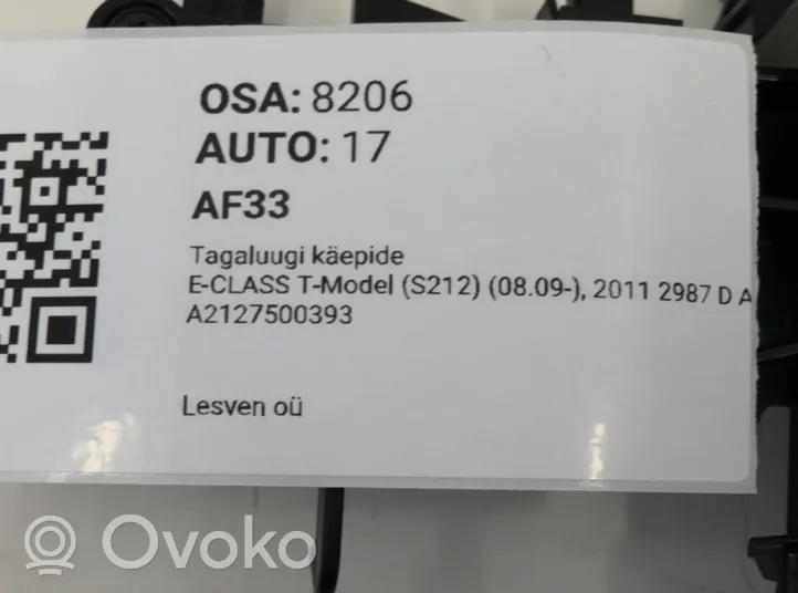 Mercedes-Benz E W212 Griff Taster Öffner Heckklappe Kofferraumdeckel A2127500393
