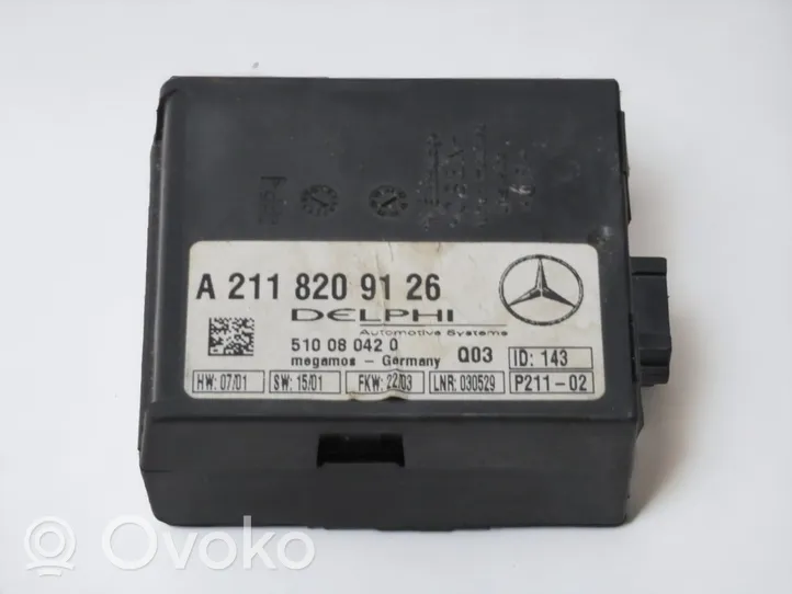 Mercedes-Benz SL R230 Hälytyksen ohjainlaite/moduuli A2118209126