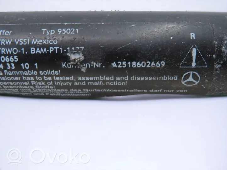 Mercedes-Benz ML W164 Klamra przedniego pasa bezpieczeństwa A2518602669