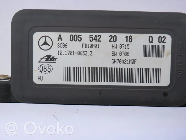 Mercedes-Benz GL X164 Czujnik przyspieszenia ESP A0055422018