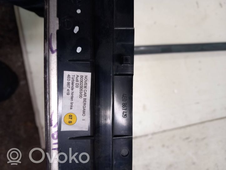 Audi A8 S8 D3 4E Moldura del tarjetero del panel de la puerta trasera 4F0867419