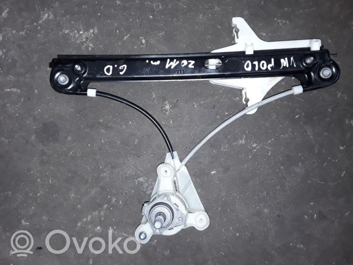 Volkswagen Polo V 6R Takaoven manuaalinen ikkunan nostin 6R4839462E