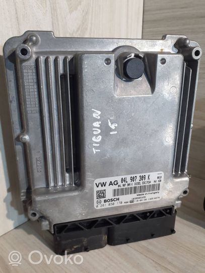 Volkswagen Tiguan Komputer / Sterownik ECU i komplet kluczy 04L907309K