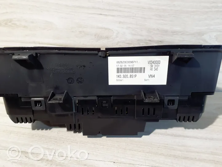 Volkswagen Golf Plus Compteur de vitesse tableau de bord 1K0920851P