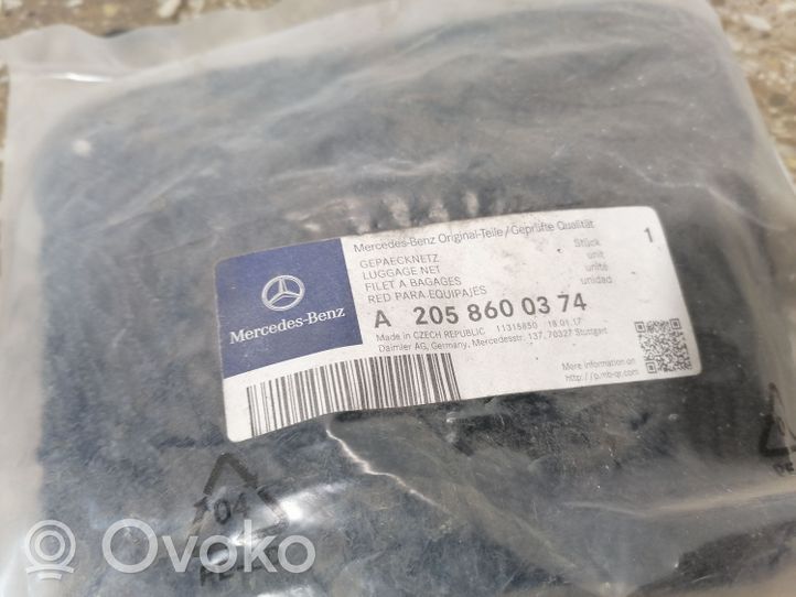 Mercedes-Benz C W205 Rete portaoggetti del bagagliaio/baule A2058600374