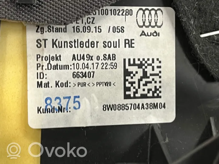 Audi A5 Osłona / Obudowa fotela przedniego pasażera 8W0885704A