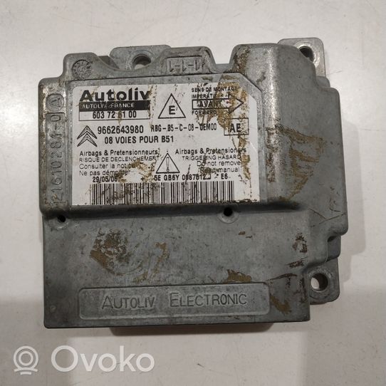 Citroen C4 I Module de contrôle airbag 603726100