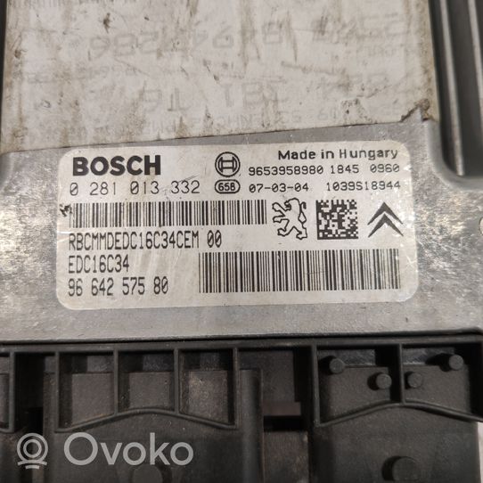 Peugeot 307 Unité de commande, module ECU de moteur 0281013332