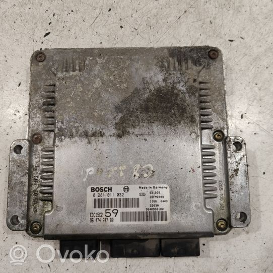 Citroen C8 Engine ECU kit and lock set 9632897680