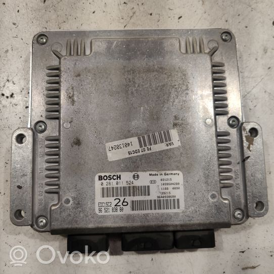 Citroen C5 Engine ECU kit and lock set 9652183880