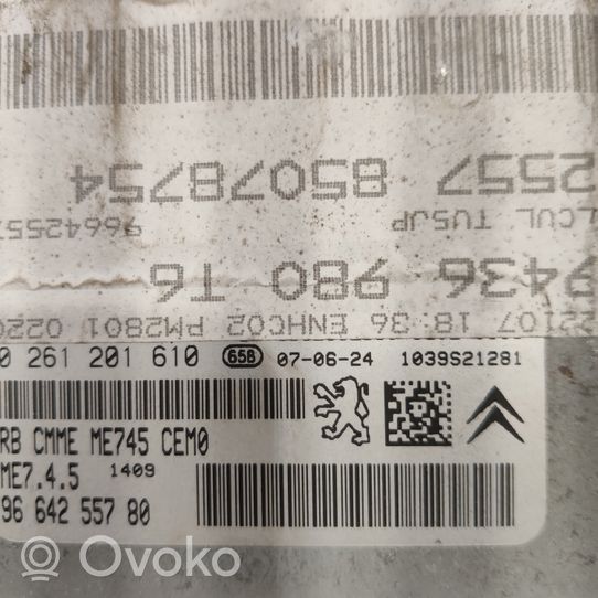 Peugeot 307 Kit calculateur ECU et verrouillage 9664255780